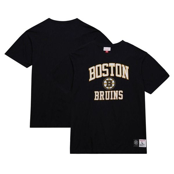 ミッチェルネス メンズ トップス Tシャツ Mens Mitchell Ness Black Boston Bruins Legendary Slub TShirt Black ブラック