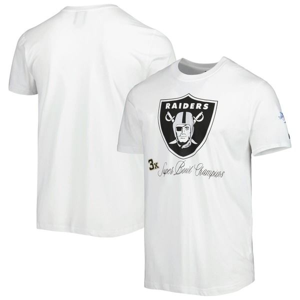 ニューエラ メンズ トップス Tシャツ Mens New Era White Las Vegas Raiders Historichamps TShirt White ホワイト
