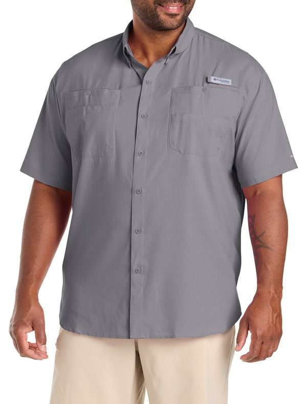コロンビア メンズ トップス シャツ トール Columbia Big Tall PFG TamiamiI Sport Shirt City Grey グレー