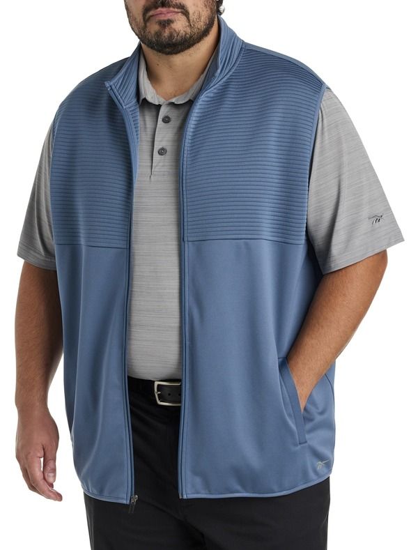 リーボック メンズ アウター パーカー・スウェット リブ トール ベスト Reebok Big Tall Ribbed Vest Shadow Blue ブルー