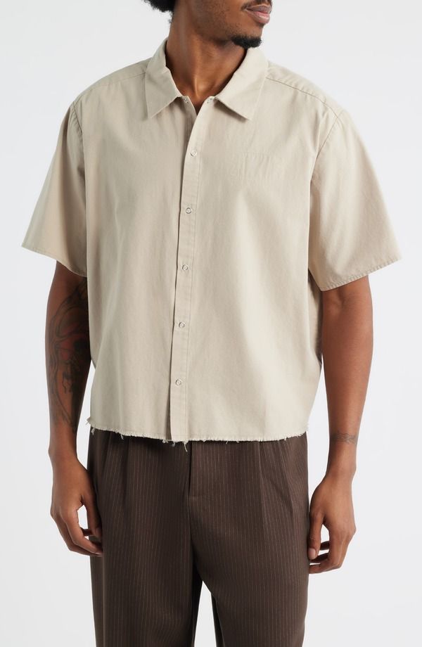 エルウッド メンズ トップス シャツ Elwood Keyhole Short Sleeve SnapUp Shirt Dust
