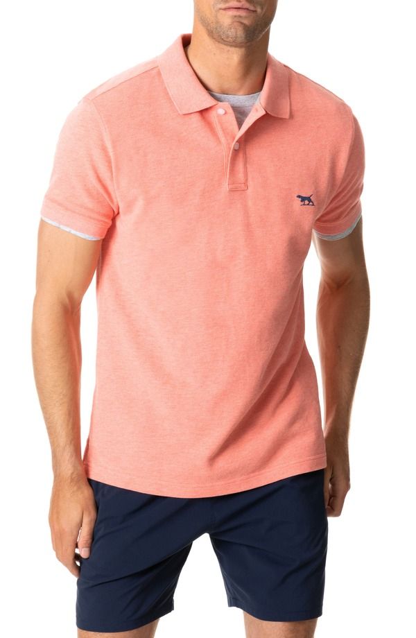 ロッドアンドグン メンズ トップス ポロシャツ コットン Rodd Gunn Piqu Sports Fit Cotton Polo Salmon サーモン