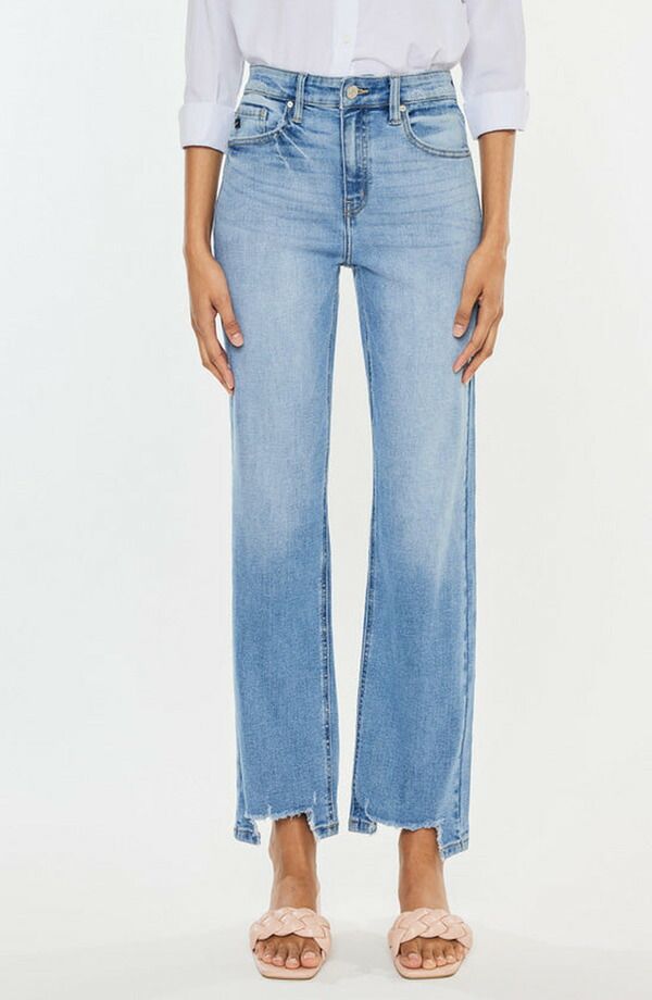 カンクン レディース ボトムス デニムパンツ ジーンズ KanCan Breanne High Rise Straight Jeans Medium Wash