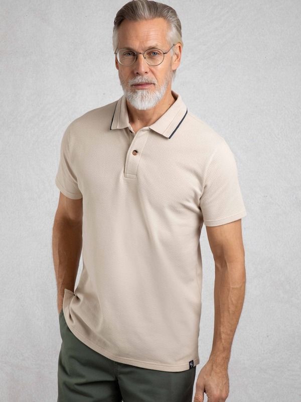 ウィアードフィッシュ メンズ トップス ポロシャツ Weird Fish Powell Textured Polo Shirt String