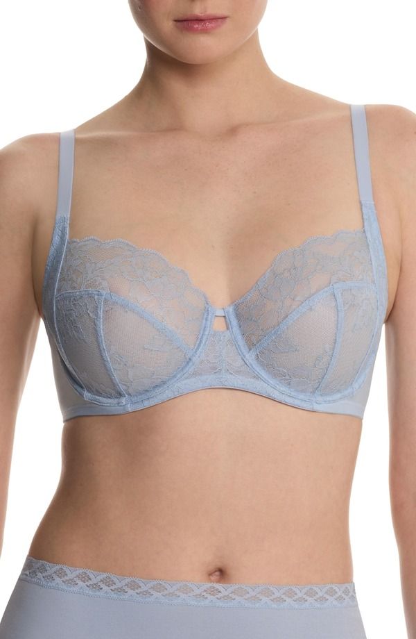 ナトリ レディース トップス Tシャツ レース Natori Statement Lace Side Support Bra Blue Mist ブルー
