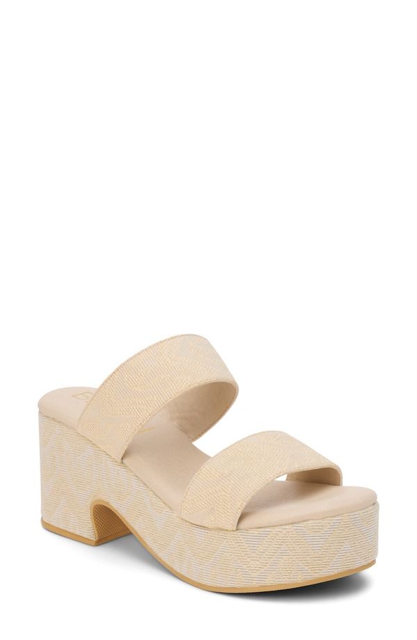 ココナッツバイマッテシィ レディース シューズ サンダル プラットフォーム Coconuts by Matisse Ocean Avespadrille Platform Slide Sandal Beige Multi Raffia ベージュ