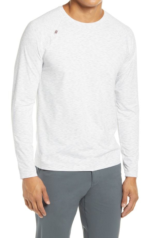 ローヌ メンズ トップス Tシャツ Rhone Reign Long Sleeve TShirt Gray Space Dye グレー