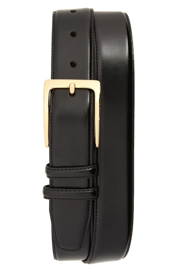 ジョンストンアンドマーフィー メンズ アクセサリー ベルト レザー Johnston Murphy Smooth Leather Belt Black ブラック