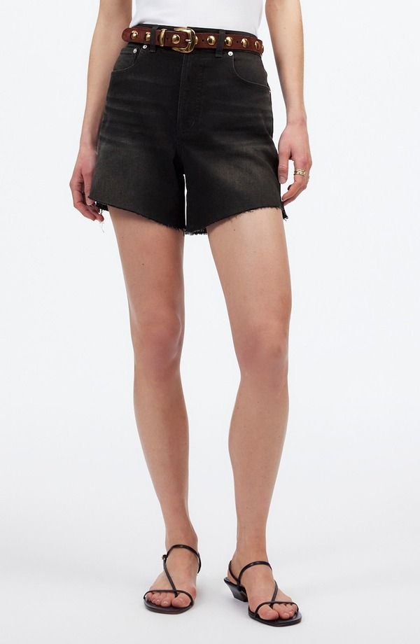 メイドウェル レディース ボトムス デニムパンツ ヴィンテージ ハイウエスト ショートパンツ Madewell The Perfect Vintage High Waist Mid Length Denim Shorts Catalani Wash デニム