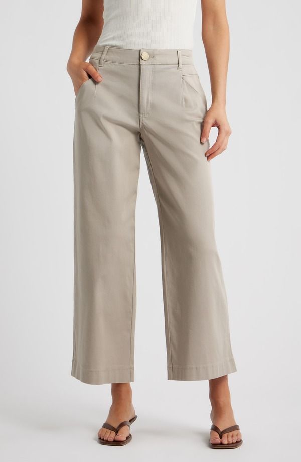 ウィットウィズダム レディース ボトムス レギンス ワイドレッグ パンツ Wit Wisdom Wyatt Skyrise Crop Wide Leg Twill Pants Flax