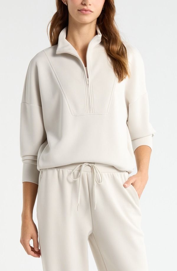 ゼラ レディース アウター パーカー・スウェット ハーフジップ Zella Ultra Soft Half Zipullover Grey Moonbeam グレー