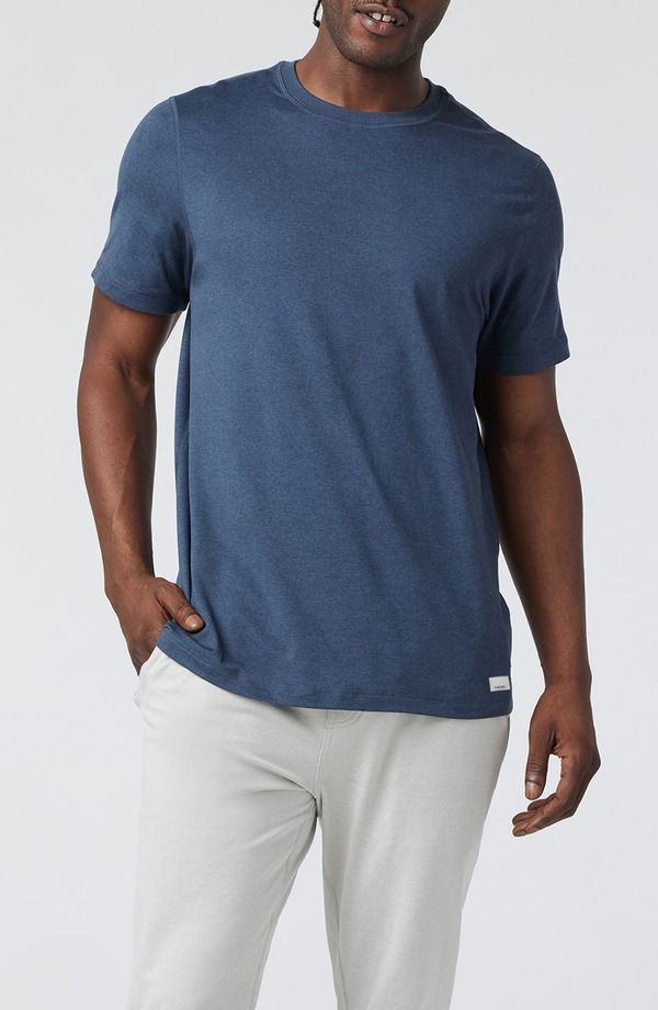 ビュオーリ メンズ トップス Tシャツ Vuori Ponto Performance TShirt Azure Heather ヘザー