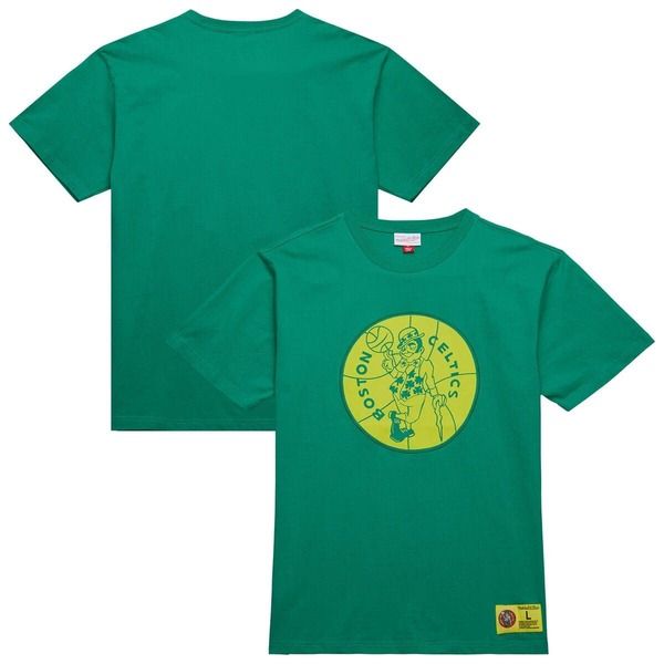 ミッチェルネス メンズ トップス Tシャツ Mens Mitchell Ness Kelly Green Boston Celtics Hardwood Classics Neonights Premium TShirt Kelly Green グリーン