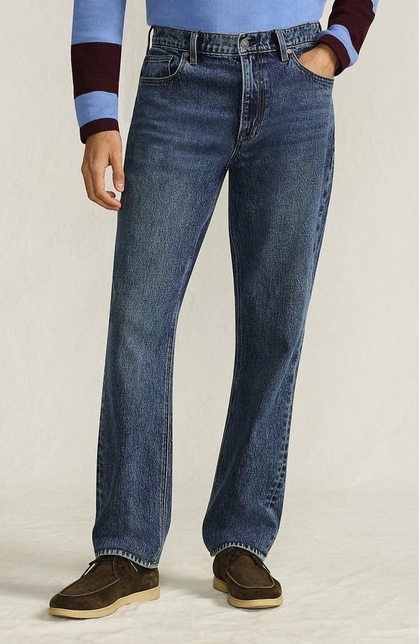 ランズエンド メンズ ボトムス デニムパンツ Lands End Stretch Athletic Fit Jean Medium Glacier Wash