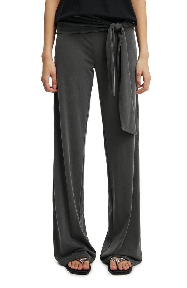 コットンオン レディース ボトムス レギンス Cotton Womens Honey Tie Pant Charcoal チャコール