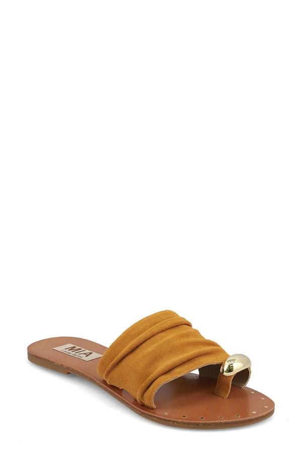 ミアリミテッドエディション レディース シューズ サンダル MIA Limitedition Tiffani Slide Sandal Mustard マスタード