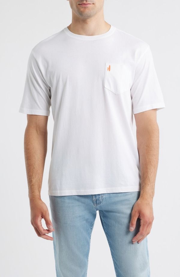 ジョニー オー メンズ トップス Tシャツ johnnieO Surf Sunset PocketShirt White ホワイト