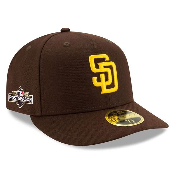 ニューエラ メンズ アクセサリー 帽子 Mens New Era Brown San Diego Padres 2025 MLB Postseason Side Patch Low Profile 59FIFTY Fitted Hat Brown ブラウン