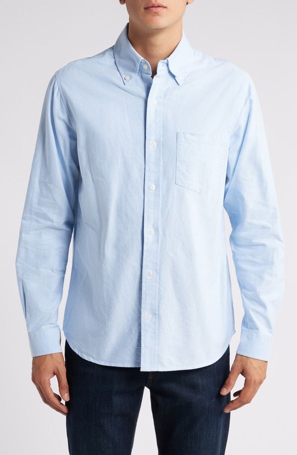 ショット ニューヨーク メンズ トップス シャツ オックスフォード ダウン Schott NYC ButtonDown Oxford Shirt Blue ブルー