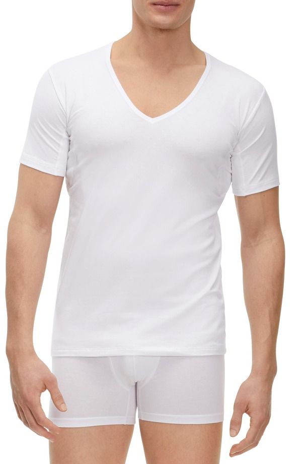 ファルケ メンズ トップス Tシャツ Vネック Falke Outlast Deep VNeck TShirt White ホワイト