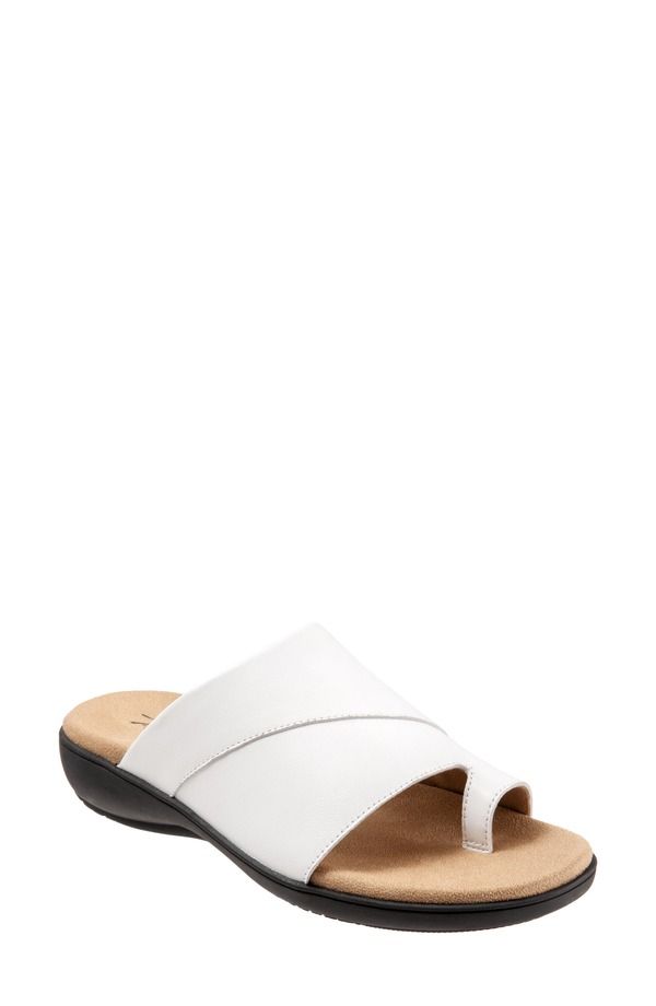 トロッターズ レディース シューズ ヒール サンダル Trotters Regina Slide Sandal White ホワイト