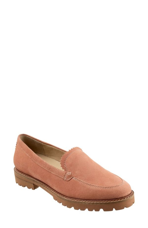 トロッターズ レディース シューズ スリッポン・ローファー Trotters Fayth Loafer Pale Pink Suede ピンク