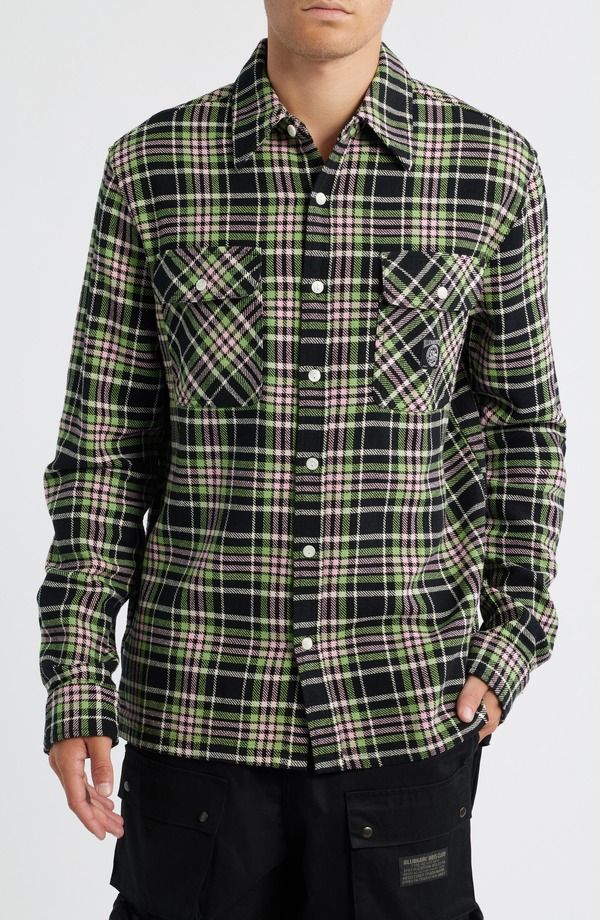 ビリオネアボーイズクラブ メンズ トップス シャツ Billionaire Boys ClubB Club Plaid ButtonUp Shirt Black ブラック