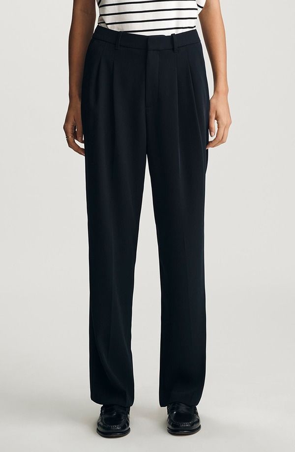 マーヴィ ジーンズ レディース ボトムス デニムパンツ ストレート プリーツ Mavi Jeans Pleated Straight Leg Pants Dark Navy ネイビー