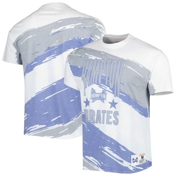 ミッチェルネス メンズ トップス Tシャツ Mens Mitchell Ness White Hampton Pirates Paintbrush Sublimated TShirt White ホワイト