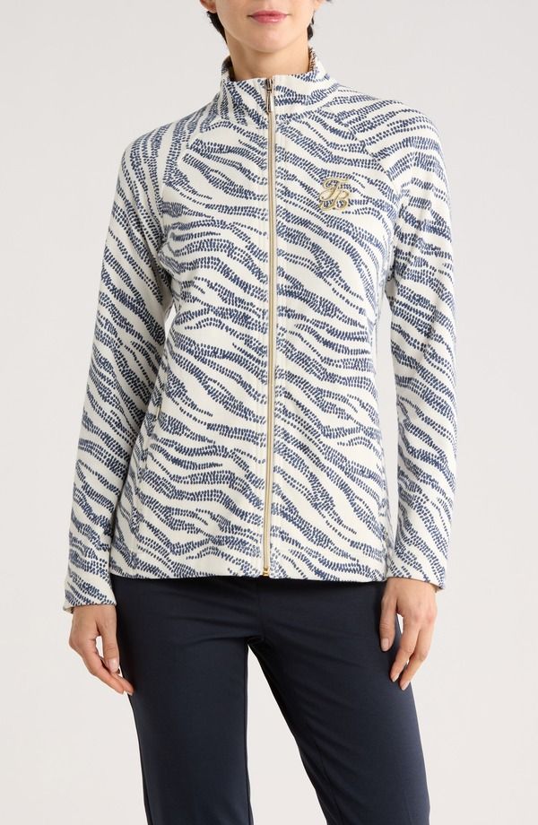 トッミーバハマ レディース アウター パーカー・スウェット シャツ Tommy Bahamaruba Zebra Front Zip Sweatshirt Coconut アニマル