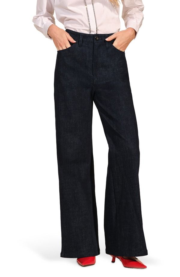 アイザック・ミズラヒ レディース ボトムス デニムパンツ ストレート ハイウエスト ジーンズ Isaac Mizrahi New York High Waistraight Leg Jeans Rinse