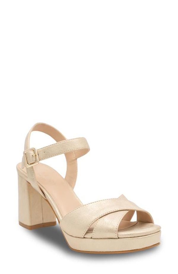パラドックスロンドン レディース シューズ ヒール プラットフォーム サンダル アンクル Paradox London Pink Landon Ankle Straplatform Sandal Champagne シャンパン