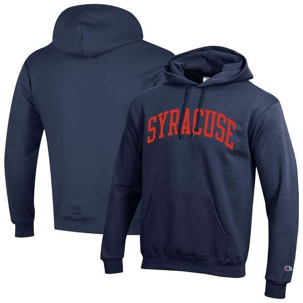 チャンピオン メンズ アウター パーカー・スウェット フリース Mens Championavy Syracuse Orange Basic Arch Fleece Pullover Hoodie Navy ネイビー