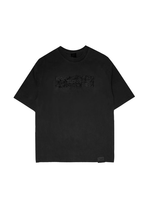 クロスカラーズ メンズ トップス Tシャツ Cross Colours Atelierighteousness Fray TShirt Midnight Black ブラック