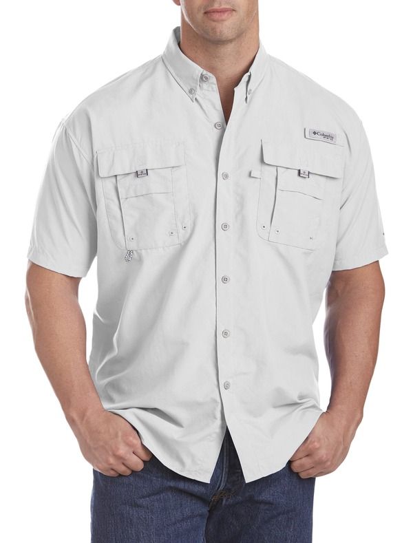 コロンビア メンズ トップス シャツ トール 半袖 Columbia Big Tall PFG Bahama II ShortSleeve Sport Shirt White ホワイト