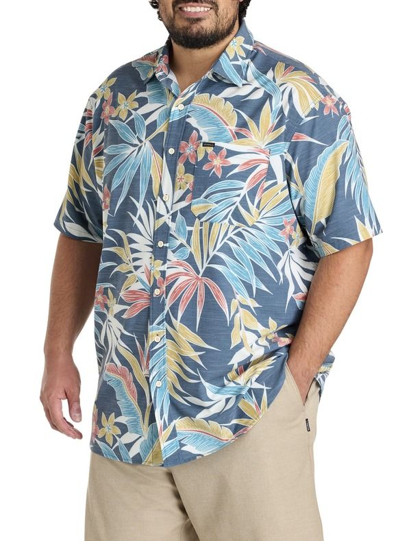 オニール メンズ トップス シャツ フラワー柄 トール フラワー ONeill Big Tall TRVLR Series Traverse Floral Performance Sport Shirt Midnight Navy ネイビー