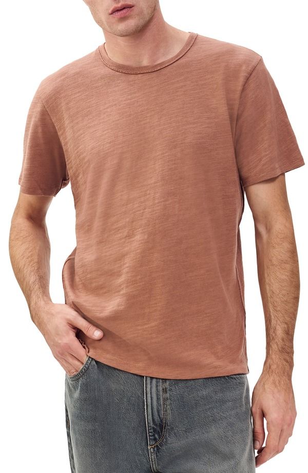 ラグアンドボーン メンズ トップス Tシャツ コットン rag bone Classic Flame Slub Cotton TShirt Rust ラスト