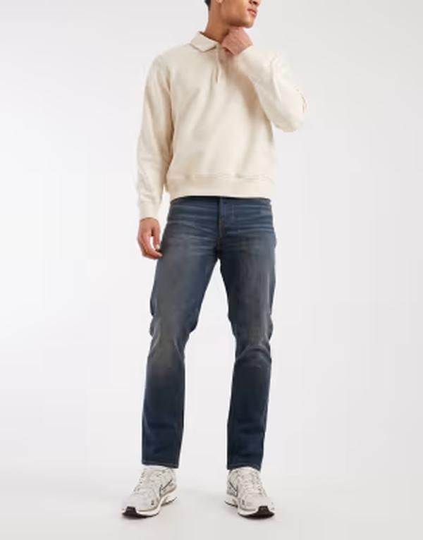 エイソス メンズ ボトムス デニムパンツ スリムフィット ヴィンテージーンズ ASOS DESIGN stretch slim fit jeans in vintage mid wash Vintage Blue ブルー