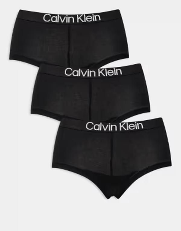 カルバンクライン レディース アンダーウェア ブリーフパンツ ショートパンツ コットン Calvin Klein Extra Soft Cotton 3pack boyshorts Blackblackblack ブラック