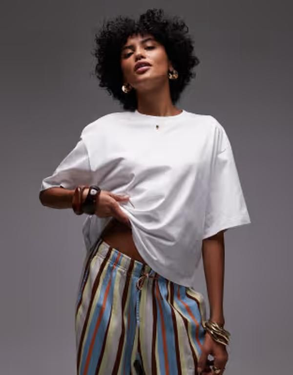 アンドアザーストーリーズ レディース トップス Tシャツ Other Stories boxy oversized tshirt WHITE ホワイト