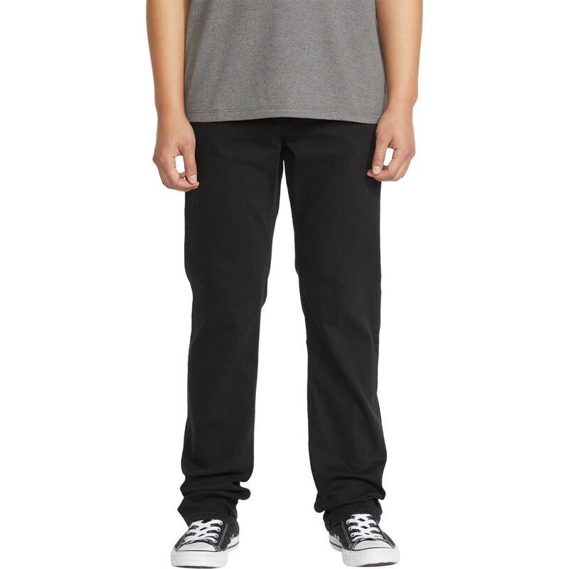 ボルコム メンズ ボトムス デニムパンツ Volcom Solver Denim Pant Mens Black Out ブラック