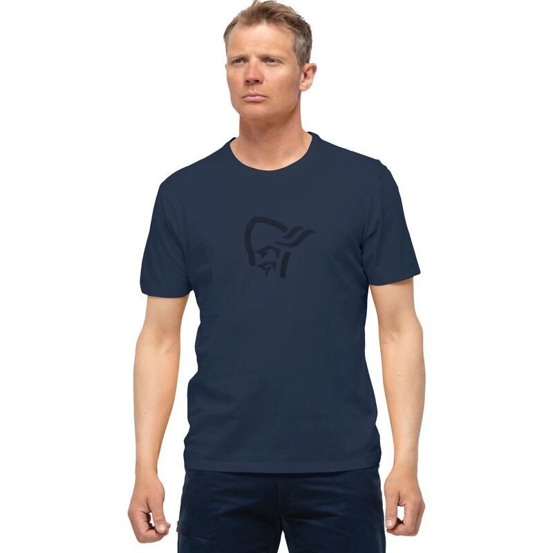 ノローナ メンズ トップス Tシャツ コットン Norrona 29 Cotton Viking TShirt Mens Indigo NightSky Captain インディゴ