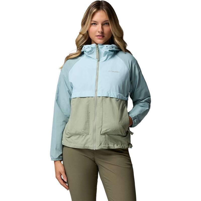 コロンビア レディース アウター ジャケット・ブルゾン Columbia Spire Valley Windbreaker WomensafariMarine LightCrushed Blue ブルー