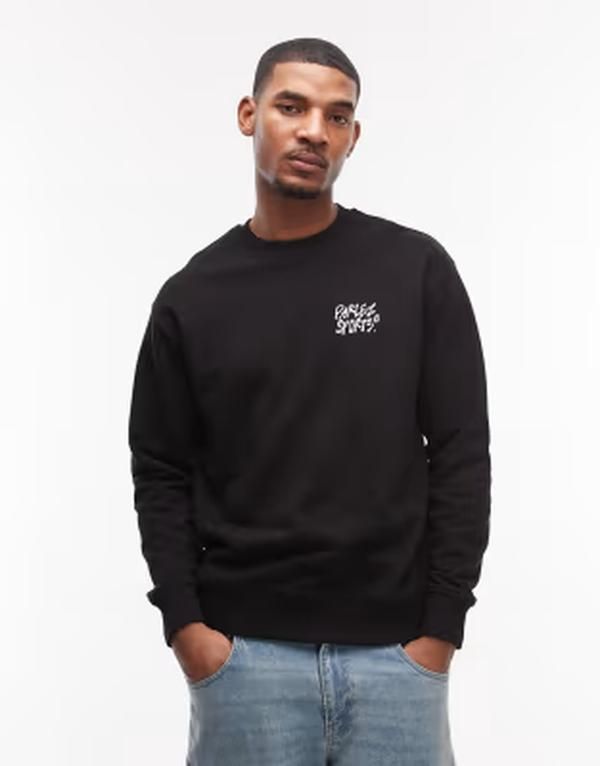 パルレ メンズ アウター パーカー・スウェット シャツ Parlez verge sweatshirt Black ブラック