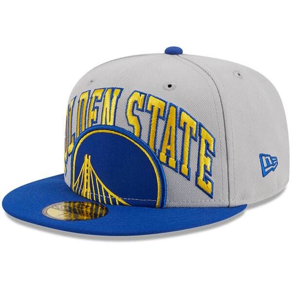 ニューエラ メンズ アクセサリー 帽子 Mens New Era GrayRoyal Golden State Warriors TipOff TwoTone 59FIFTY Fitted Hat Gray グレー