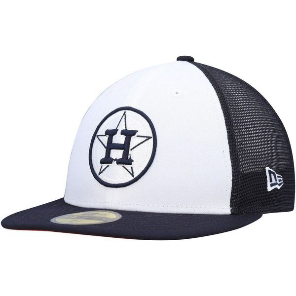 ニューエラ メンズ アクセサリー 帽子 Mens New Era WhiteNavy Houston Astros 2023 OnField Batting Practice 59FIFTY Fitted Hat White ホワイト