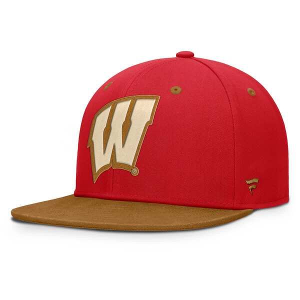 ファナティクス メンズ アクセサリー 帽子 Mens Fanatics RedBrown Wisconsin Badgers NoBo Fitted Hat Red レッド