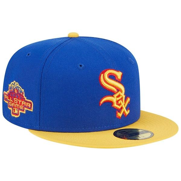 ニューエラ メンズ アクセサリー 帽子 エンパイア Mens New Era RoyalYellow Chicago White Sox Empire 59FIFTY Fitted Hat Royal ホワイト