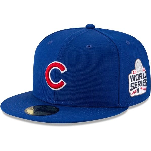 ニューエラ メンズ アクセサリー 帽子 ウール Mens New Era Royal Chicago Cubs 2016 World Series Wool 59FIFTY Fitted Hat Royal