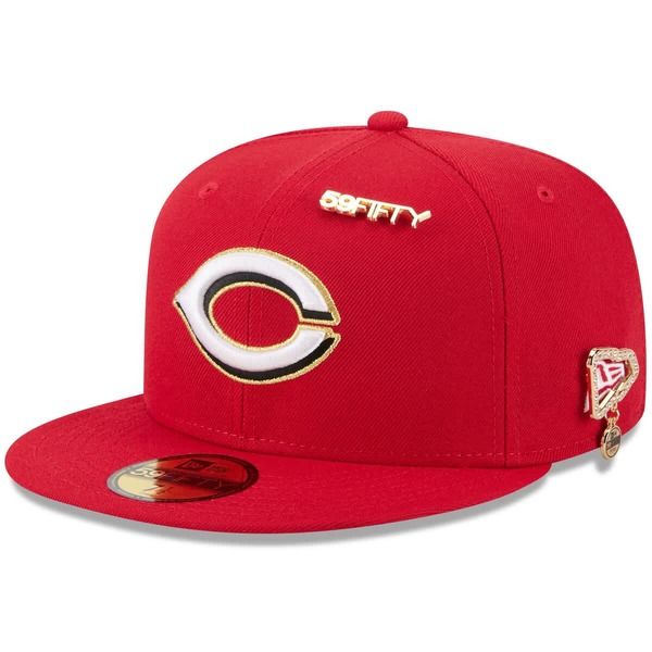 ニューエラ メンズ アクセサリー 帽子 Mens New Era Red Cincinnati Reds 20259FIFTY Day 59FIFTY Fitted Hat with Pins Red レッド